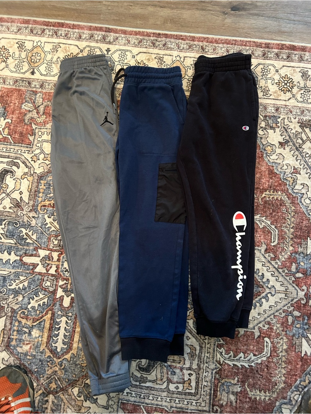 Champion Black Logo Joggers for Kids